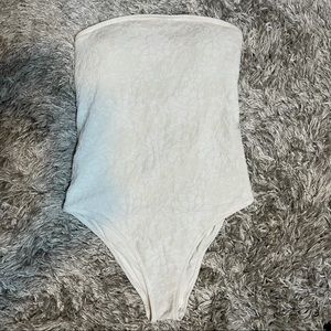 White floral one piece